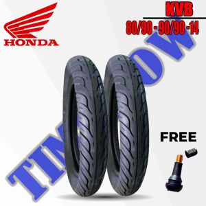 SEPASANG / SATUAN BAN LUAR MOTOR MATIC HONDA AHM Fedeal KVB Depan Belakang Ring 14 80/90 90/90 Non TUBLES Beat Mio Vario