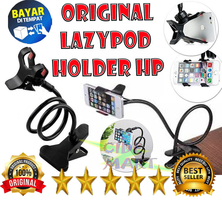 TERMURAH-BISA COD] HOLDER PHONE LEHER HP FLEXIBLE LAZYPOD LEHER