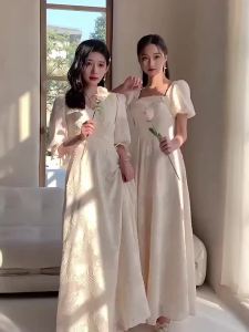Yellow Bridesmaid Gown Dress Gowns Fairy Debut Wedding Dresses㏇X0407