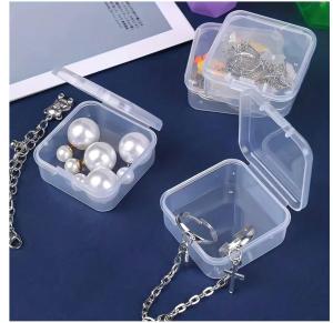 Kotak Bening Mini Persegi Kotak Pelastik Ukuran 5x5x2 Kotak Wadah Plastik Obat Perhiasan