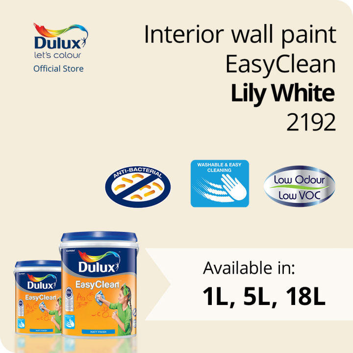 Dulux EasyClean - Lily White (2192) (Anti Bacteria) (Interior Wall ...