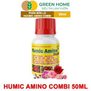 Phân Bón Lá Humic Amino Combi GreenHome Chai 50ml Kích Ra Rễ Bật Chồi Cho Hoa Và Cây Cảnh