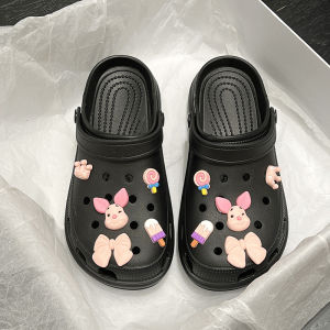 LHMonday มาใหม่ รองเท้าแตะหัวโต รองเท้าแฟชั่น💘 มีตัวติดการ์ตูนสีชมพูสุดคิ้วท์ น่ารักแบบตะโกน🌸