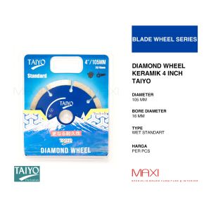 DIAMOND BLADE WHEEL TAIYO 4 INCH / PISAU MATA GERINDA KERAMIK STANDARD