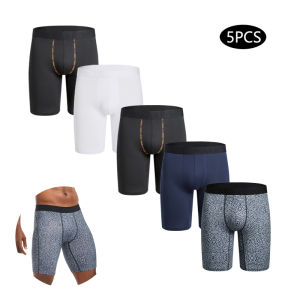 5pcs Long Mens Panties Underwear For Man Boxers Shorts New Sport Mens Underpants Highly Elastic Male Breathable Shorts2026