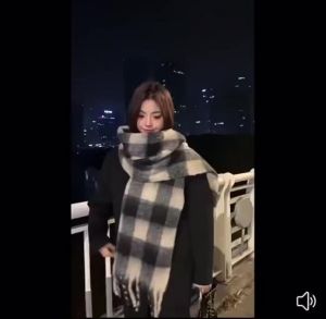 Korean Plaid Winter Scarf Men Women Thick Warm Versatile Student Neck Scarf Winter Outdoors Shawl