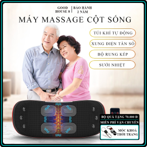 Máy massage cột sống có điều khiển và bơm hơi tự động máy massage cột sống sưởi ấm hồng ngoại 3 cấp độ rung thảo dược massage thư giãn và phòng chống bệnh lý vùng thắt lưng. BẢO HÀNH 2 NĂM LỖI 1 ĐỔI 1 TRONG 7 NGÀY.