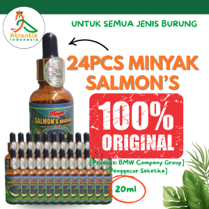 Paket Grosir 24 Pcs Minyak Salmon Omega Plus Suplemen murai kacer cucak ijo Vitamin Suplemen