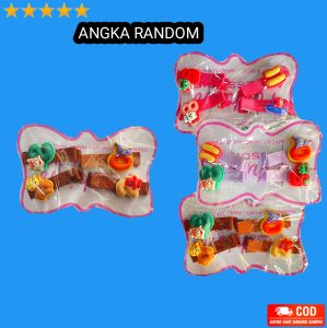 Jepitan Anak / Jepitan Silang Clay Gliter / Jepitan Rambut / Jedai 1 lusin / R B