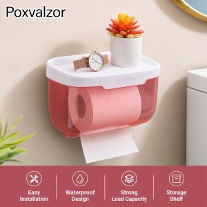 Cod New Wall Mounted Waterproof Tissue Box Bath Tissue Storage Organizer Toilet Paper Holder