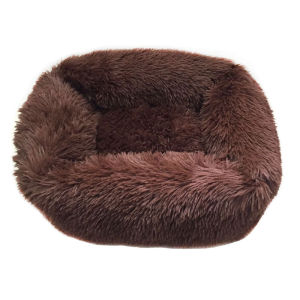 Plush SquareBed Winter Sleeping Nest for Small Medium Large Dogs Cats