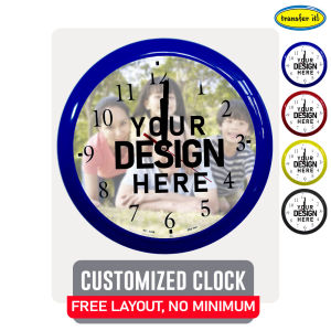 Transfer It Customized Analog Wall Clocks Desk Clock Acrylic WOOD Time Living Room Wall Clock Perfect for Corporate Promotional Gifts Giveaways Unique