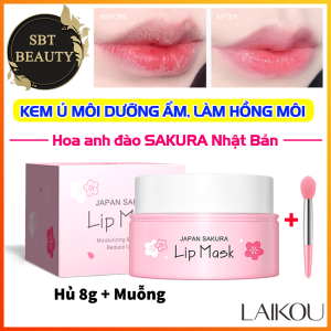 Mặt Nạ Ngủ Môi LAIKOU Chiết Xuất Từ Hoa Anh Đào Sakura Nhật Bản Hủ 8gram – Dưỡng Ẩm Làm Môi Mềm Mại Chống Khô Môi Nứt Nẻ