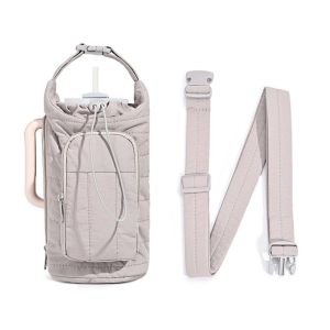 OWMXZL with Strap Water Bottle Holder Bag Water-resistant Portable Insulating Cup Sleeve Large Capacity Crossbody Bag for Women