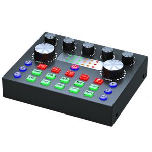 V8s Sound Card Live Singing Equipment Audio Mixer Streaming Bluetooth Sound Effects For PC/Laptop/ios/Android Universa