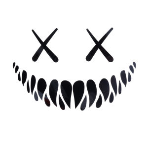 4 miếng dán xe phát quang đèn pha mặt cười biểu cảm xe hơi miếng dán xe hơi pin điện dạ quang đầy màu sắc sáng tạo hình dán trang trí sửa đổi ngoại thất xe máy thông dụng