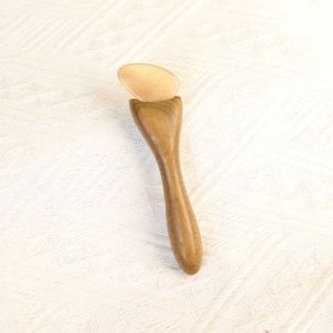 AODDO Vật liệu tự nhiên Máy mát xa bằng gỗ đàn hương Sừng dê Thoải mái Dụng cụ cạo bọng mắt Bền bỉ Que massage mắt để loại bỏ bọng mắt một cách hiệu quả và nâng cơ làm săn chắc da