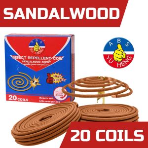 ABS Yu Heng INCENSE Natural Herbal Coil Incense Fireproof Cotton Base No Stand Needed Double Blister Pack 20pcs/Box