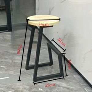 Sacesr Modern High Bar Chairs Comfortable Metal Barstool Minimalist Wooden High Bench Kitchen Elegant Stackable Iron Tall Stool Seat 4P6B8