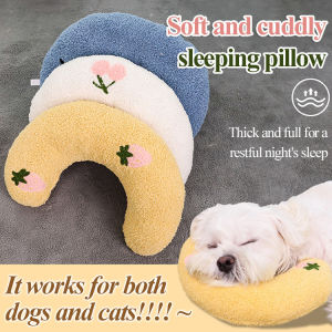 🐾 Pet Pillow/Pet Pillowcase/Pet Pillow Comfort Durable Cuddle Sleep Washable Quick-Dry Strong Support Non-Deforming Loved Pet - Pet Half-Moon Pillow