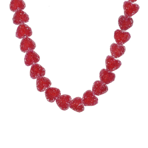 Whimsical Heart Shaped Resin Pendant Necklace Colorful Lightweight Design Adjustable Chain For Women Teens