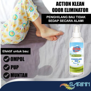 Action Klean Odor Eliminator Penghilang Pembersih Bau Ompol Pesing Urin Urine Ngompol Bayi Anak di Kasur Springbed Sofa Karpet Bahan Alami Aman