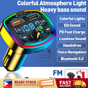 Q7 Bluetooth Car Charger Car FM Transmitter Bluetooth Hands Free Mp3 True 3.1A Dual USB Port PD Charging