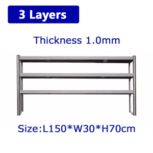 304 Stainless Steel Tabletop Rack Kitchen Over Shelf Rack Extend Table Top Rack Extension Rack Meja Dapur