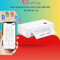 Máy in A4LE ECOKING mini bluetooth cầm tay in giấy nhiệt của máy khổ A4,A5 kết nối được tất cả các thiết bị androi và ios, laptop, pc, máy tính bảng, nhỏ gọn tiện dễ dàng mang theo.. 