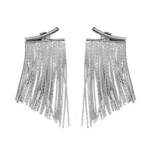 Metal Pendant Earrings Elegant Fringe Drop Earrings Bling Long Tassels Ear Pendants Elegant Ear Rings Accessories