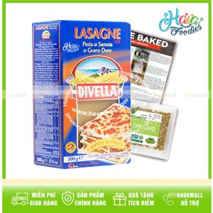 [TẶNG LÁ OREGANO + CÔNG THỨC] Mì lá Divella Lasagne số 109 – hộp xanh không trứng