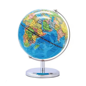 20/25cm World Globe English Version World Map Globe with Led Light Geography Educational Teaching Decorations Supplies