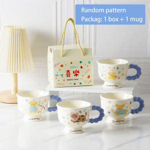 Cartoon ceramic mug - high-quality gift cup birthday present wedding companion gift activity gift