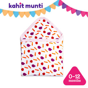 Kahit Munti Hooded Receiving Blanket - Bahay Kubo (Girl) | 100% Cotton Baby Swaddle | Newborn Essential