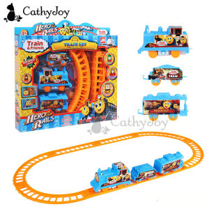 JOY Tom & Friends Jurassic Toy Train Railway World Battery Electric Dinosaur Keretapi Rail Playset DIY Track Children Toy Gift Set