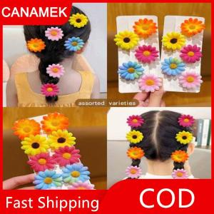【CANAMEK】 10Pcs Ngọt Ngào Hoa Kẹp Tóc Đầy Màu Sắc Hướng Dương Bên Bangs Clip Thích Hợp Cho Sử Dụng Hàng Ngày Như Tóc Phụ Kiện Quà Tặng