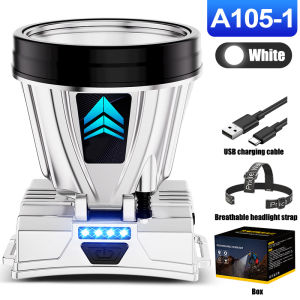 2023 New headlamp rechargeable water proof led headlamp flashlight headlamp diving headlamp motorcycle headlamp headlight for head head light led super bright