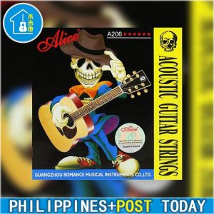 Alice A206 Acoustic Guitar Strings 6 pcs Copper Strings 1-6 Stainless Steel Coated Phosphor Bronze