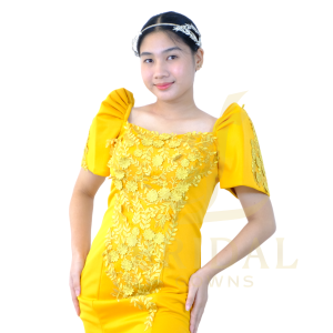 Modern FIlipiñana dress long gown with slit formal dress formal gownoccasional attire occasional outfit for woman formal wear formal attire for woman