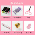 Hộp Kim Chỉ Khâu Đa Năng 3 Tầng 20 chi tiết tiện lợi khâu vá quần áo - Bộ Hộp Kim Chỉ May Vá Đa Năng Gia Đình NHIỀU TẦNG  - Kim Khâu, Chỉ, Kéo, Thước Dây, Đủ Size Màu Mini. 