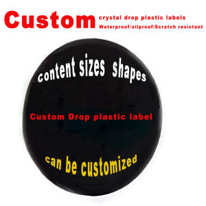 Custom 3D Crystal Stickers Transparent Personalized Brand Logo Tag Cartoon Letters Waterproof Oilproof Epoxy Dome Sticker Labels