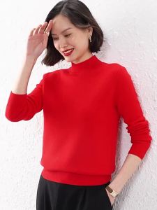 Fall Winter Womens Mock Neck Long Sleeve Cable Knit Sweaters Thick Sherpa Lined Fleece Fuzzy Inner Warm Solid Pullover Fluffy Sweater Tops㏇X0412