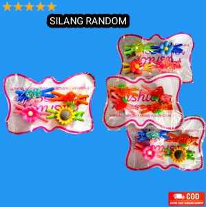 Jepitan Rambut Anak Perempuan Lucu / Jepitan Silang Clay Gliter / Jedai 1 lusin / k p
