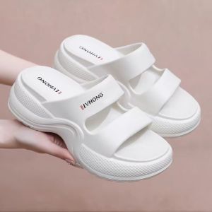 Free Shipping New EVA Slippers For Women Lightweight And Comfortable For Summer With Thick Soles A Slight Heel And A Stylish Casual Design Suitable For Both Indoor And Outdoor Wear