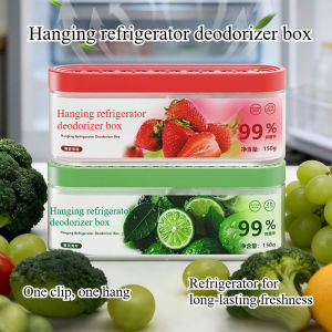 New Hanging Refrigerator Deodorizer Ventilated Space Saving Works on All Food Smells for Refrigerator Freezer