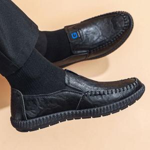 รองเท้าหนังผู้ชายสลิปออน พื้นนุ่ม ใส่สบาย กันลื่น เหมาะสำหรับใช้งานยาวๆ ส่งตรงจากไทย