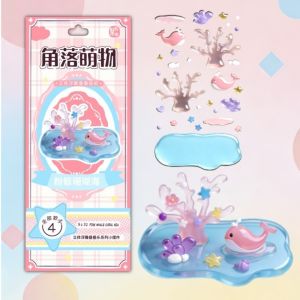 OOC Whale 3D DIY Crystal Stickers Drop Glue Bear Rabbit Cartoon Stacking Stickers Cute Design Handcraft Relief Ornament Stickers  Decoration