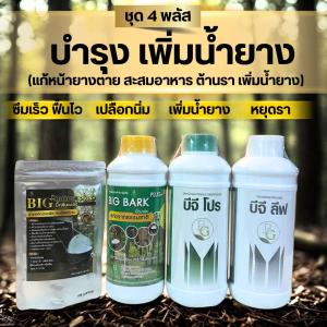 ชุด 4 พลัส | ฟื้นฟูหน้ายาง บำรุงต้น เพิ่มน้ำยาง หยุดรา | ใช้ได้ทั้งพ่นและทา ครบสูตรในชุดเดียว