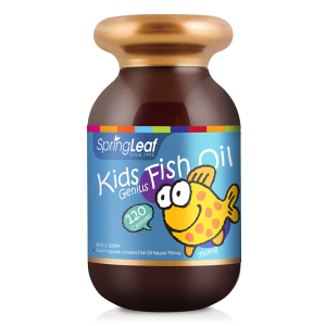 Viên uống dầu cá hỗ trợ sáng mắt và phát triển trí não cho bé SpringLeaf Kids Genius Fish Oil 750mg 120 viên/60 viên