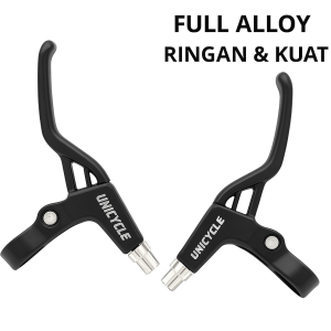 UNICYCLΕ UC HA-066 Handle/Tuas Rem Full Alloy – Sepasang (L+R) Clamp 22.2 mm untuk BMX / Lipat / Fixie / MTB